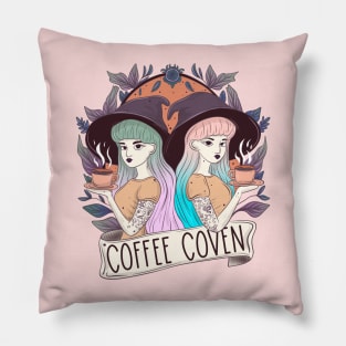 Coffee coven witches Pillow