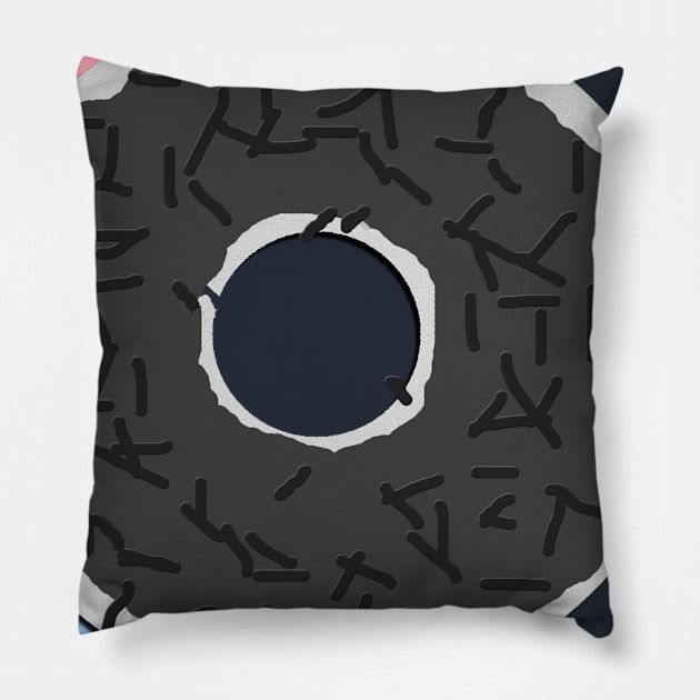 grey doughnut 2 Pillow by swiftjennifer