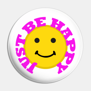 Retro Smiley Face Smile Be Happy Pin