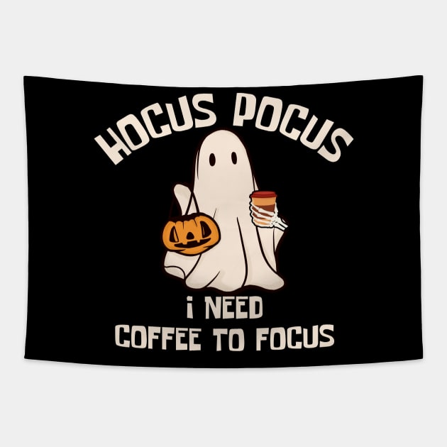 Hocus Pocus I Need Coffee to Focus Tapestry by undrbolink