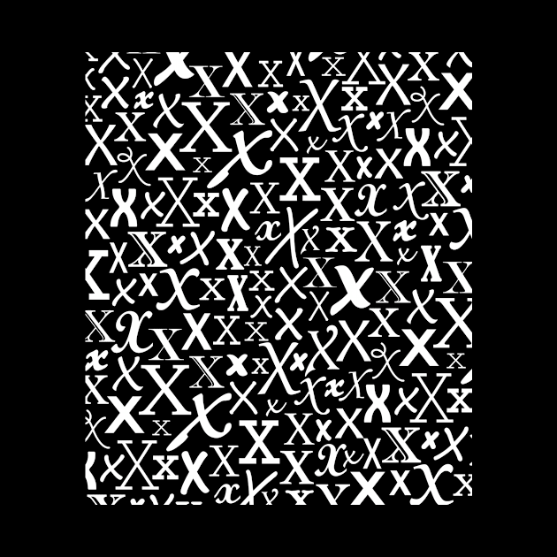 X - Typography (White) by gillianembers