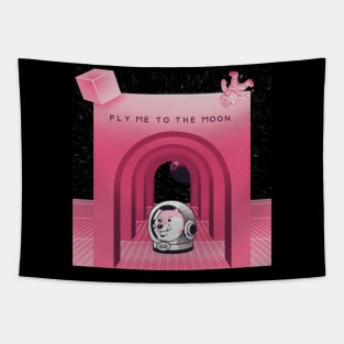 Dogecoin fly to the moon 2 Tapestry