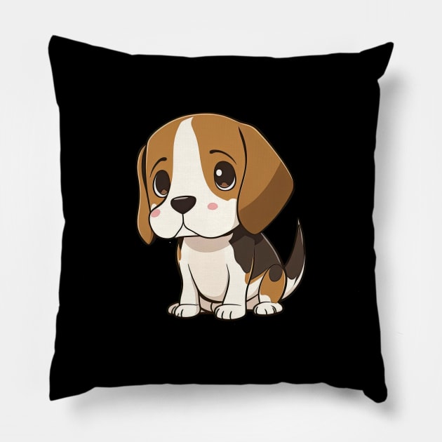 Beagle Kawaii Pillow by JayD World