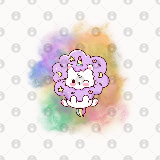 Unicorn Rainbow Kitty cat by hippohost