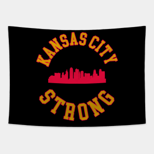 Kansas City Strong Skyline Tapestry