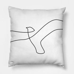 Seagull - one line art Pillow