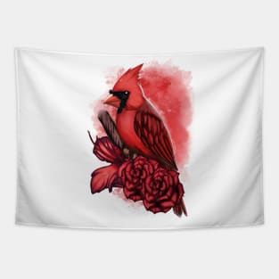 Crimson Bliss - Red Northern Cardinal Tapestry