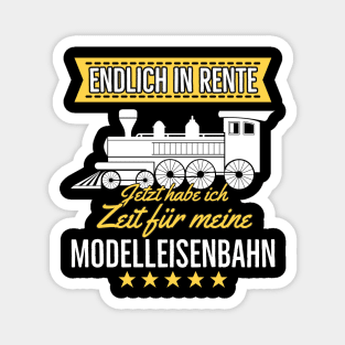 Rente Modelleisenbahn Opa Rentner Hobby Lokführer Magnet