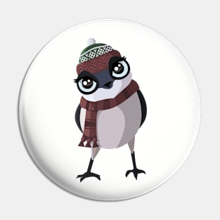 Winter bird Pin