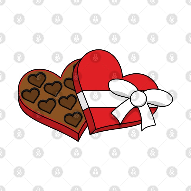 Valentine's Day Heart Chocolate Box by BirdAtWork