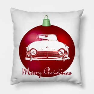 Triumph TR4A British classic car monoblock Christmas ball special edition Pillow