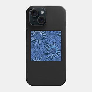 Protea Blue Mood - Blue Mood color palette Phone Case