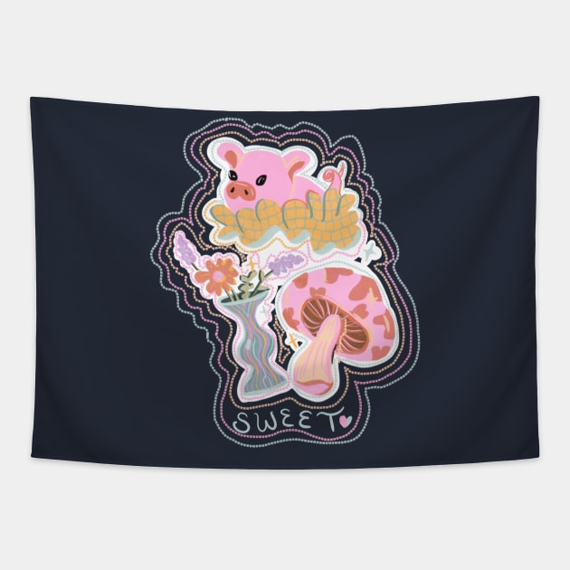 Sweet Pig Tapestry by Noisemakers 