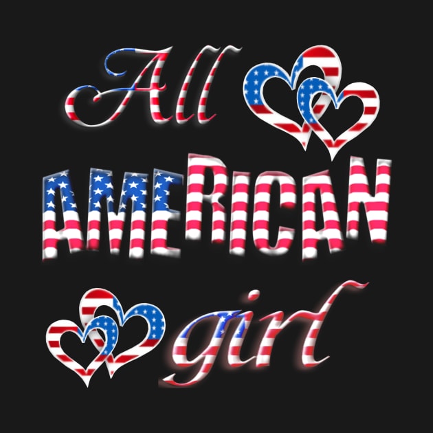 Patriotic All American Girl Red White And Blue by Atteestude