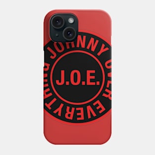 Johnny Over Everything Logo Red Black Background by FascinatingFangirl Phone Case