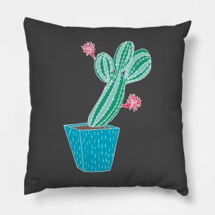 Cacti with flower Pillow