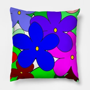 Multi Color Cartoon Flower Pillow