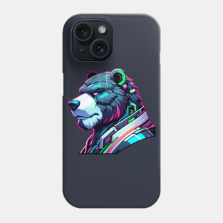 Cyberpunk Neon Furry Anthro Bear Phone Case