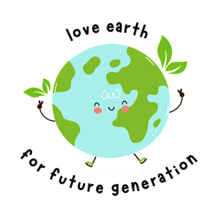 Love Earth For Future Generation T-Shirt