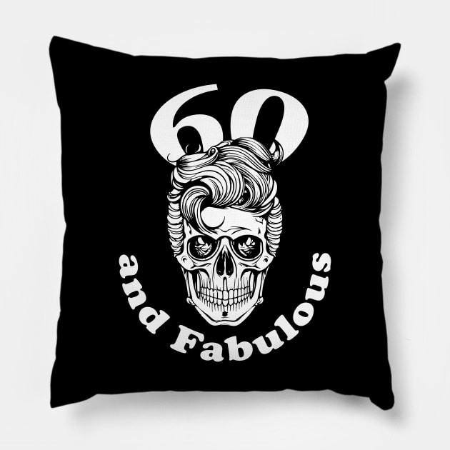Happy 60th Birthday Pillow by RetroColors