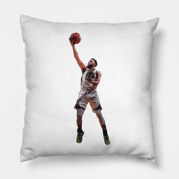 Stephen Curry Lay-up Pillow by Playful Creatives