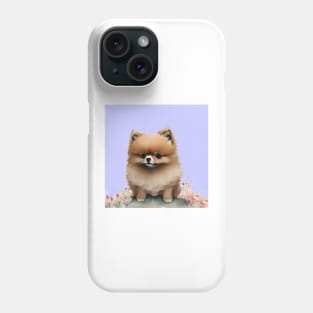 Cute Pomeranian Puppy Art 8 Phone Case