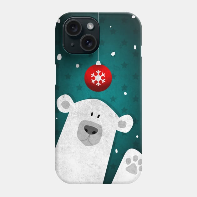 A Polar Bear Christmas Phone Case by Bumblebeast