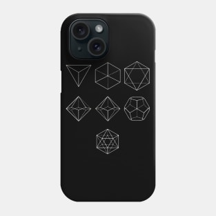 Polyhedral Dice Diagram (Light) Phone Case