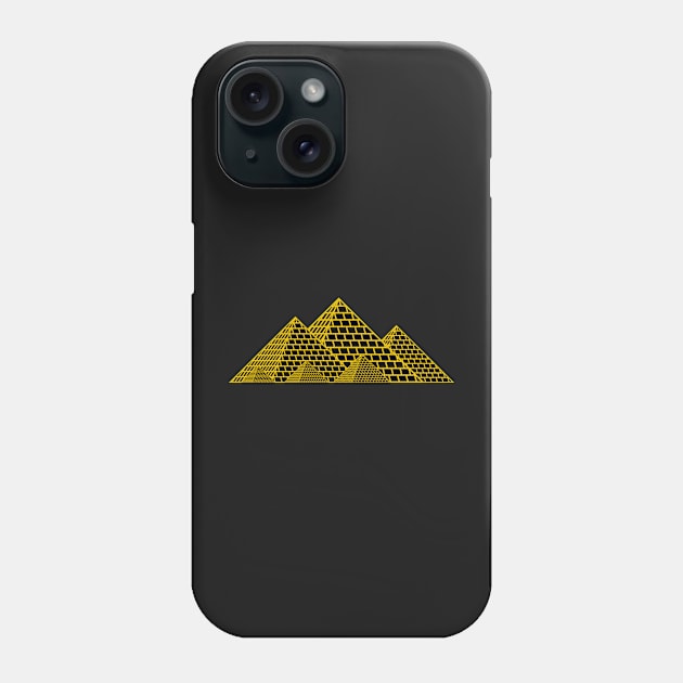 Pyramids of Egypt (black and gold) Phone Case by PabloDeChenez