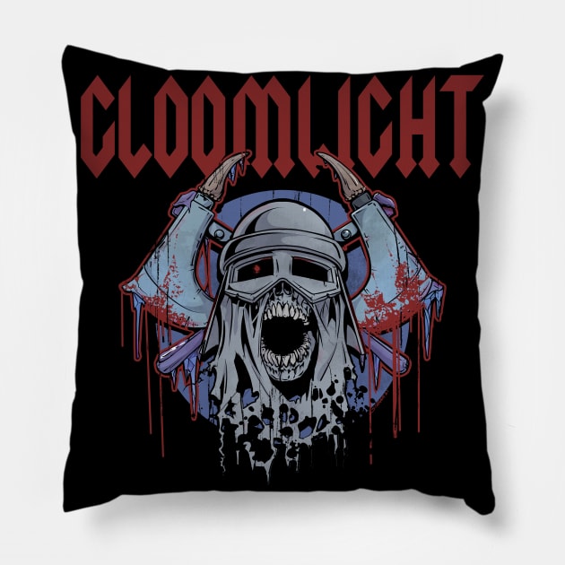 Blood & Frost - Vintage Gloomlight Band Tee Pillow by Gloomlight