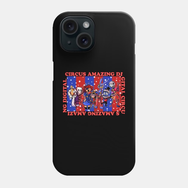 the amazing digital circus doodl Phone Case by Jello_ink