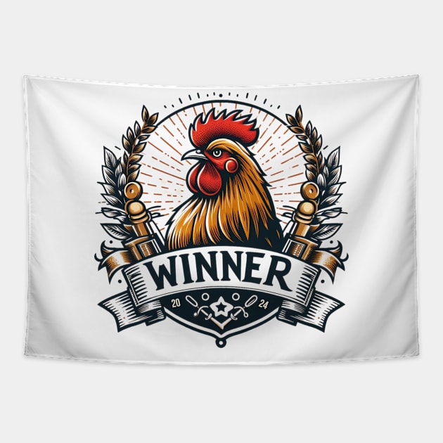 Winner Winner Chicken Dinner Tapestry by BukovskyART