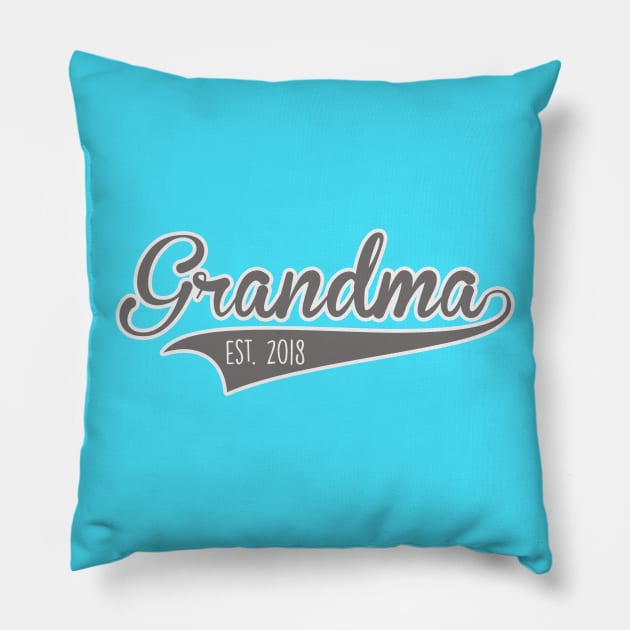 New Grandma Established 2018 Pillow by charlescheshire