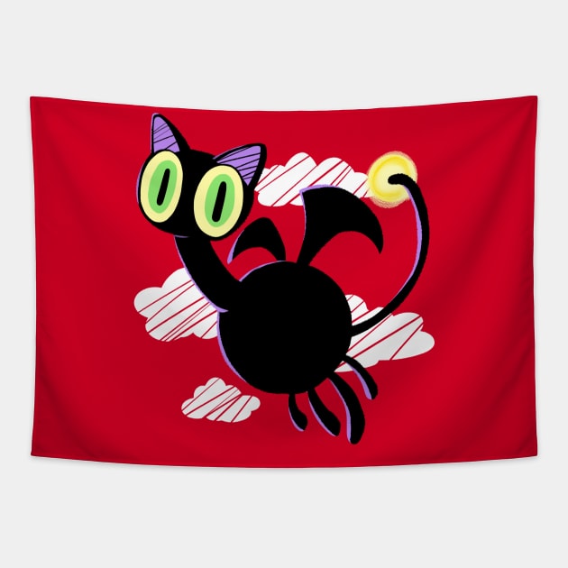 Devilman Crybaby Cat Demon Tapestry by Astrayeah