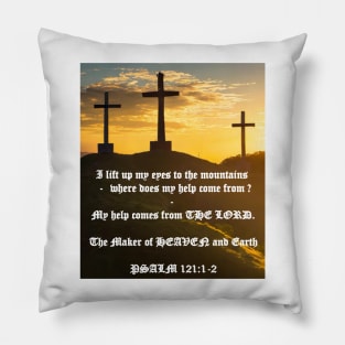 Psalm 121:1-2 Look up to the mountain Pillow