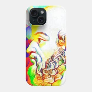 Eratosthenes of Cyrene Colourful Portrait | Eratosthenes of Cyrene Artwork 11 Phone Case