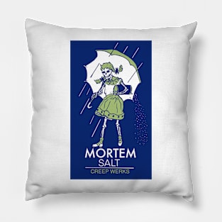 Mortem Salt Skeleton logo Pillow