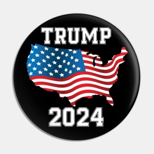 Retro President Donald Trump 2024 Pin