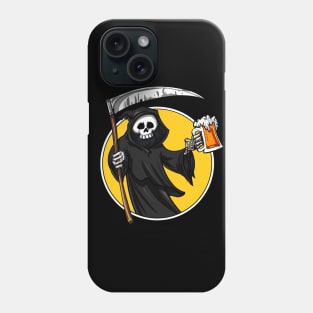 Grim Reaper Death Halloween Beer Party Phone Case