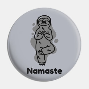 Namaste, yoga, sloth cute digital illustration modern art Pin