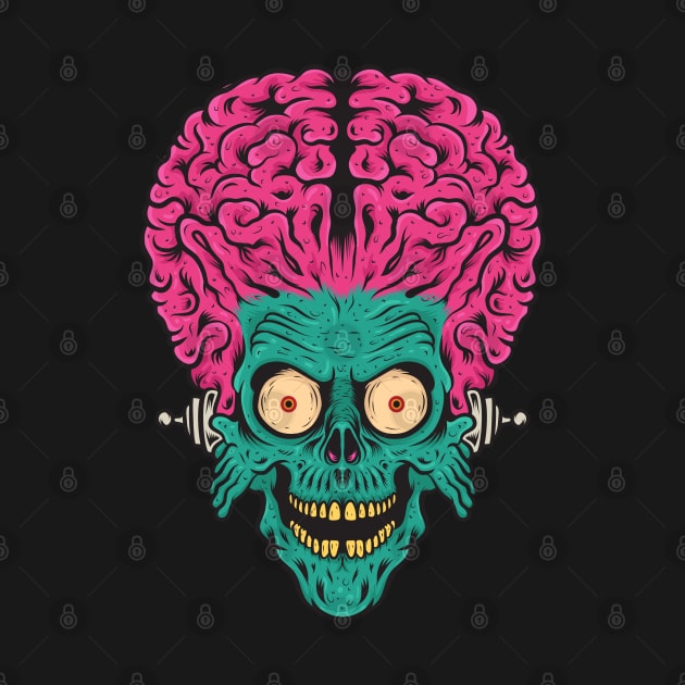 Mars Attacks! Alien Head by haloakuadit