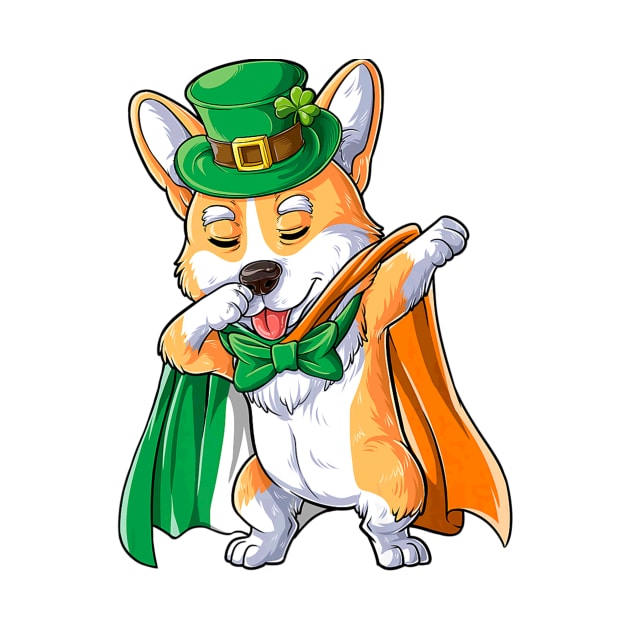 Dabbing Corgi St Patricks Day Boys Leprechaun Irish by Macy XenomorphQueen