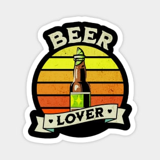 Beer Lover at Sunset Magnet