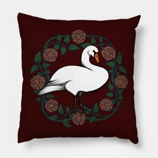 Swan Flower Filigree Pillow
