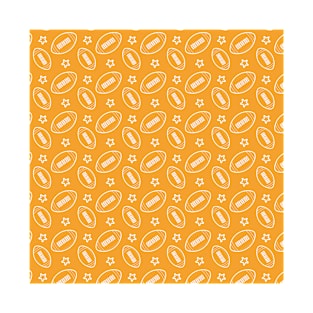 Orange American Football Pattern T-Shirt