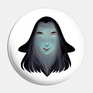 Mysterious witch portrait Pin