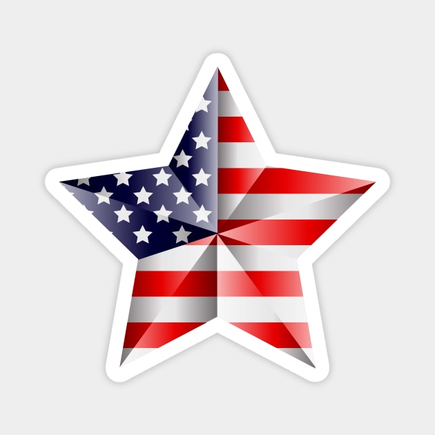 Image: United States flag star Magnet by itemful