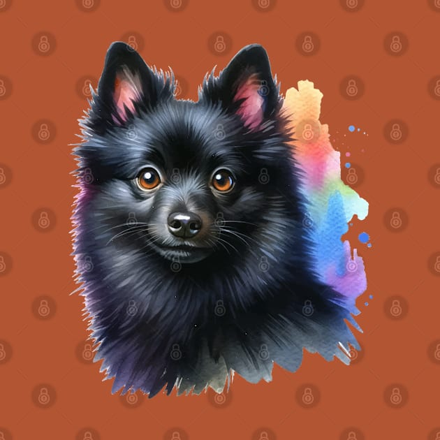 Schipperke Watercolor - Beautiful Dog by Edd Paint Something