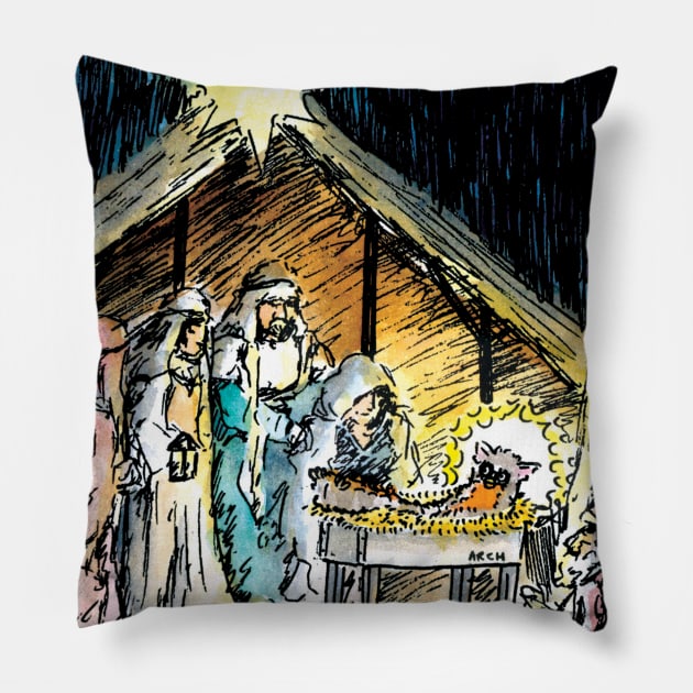 Furby Nativity Pillow by archillustrates