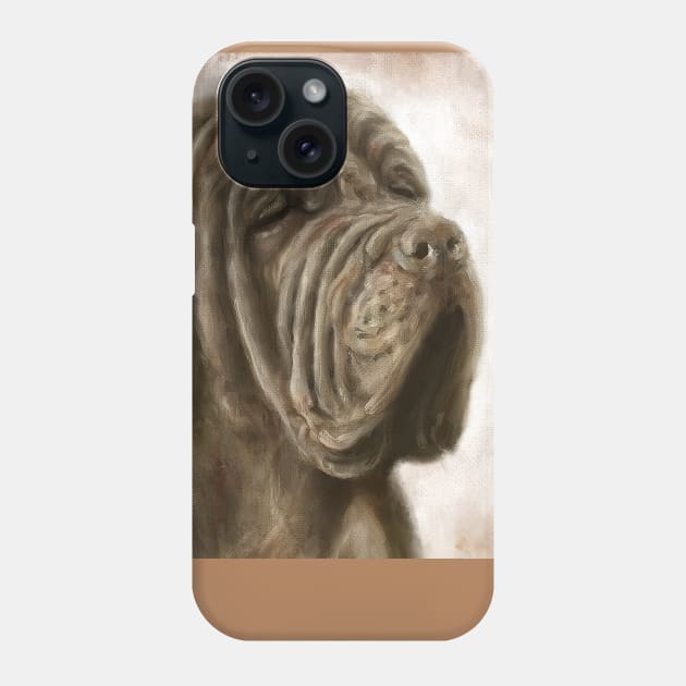 Painting of a Brown Mastiff Dog Phone Case by ibadishi